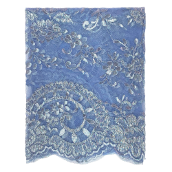 metallic lace sky blue metallic silver