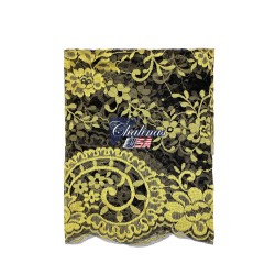 Medallon Black and Gold lace economic